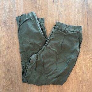 Lyocell Army Green Straight Leg Pants from Loft